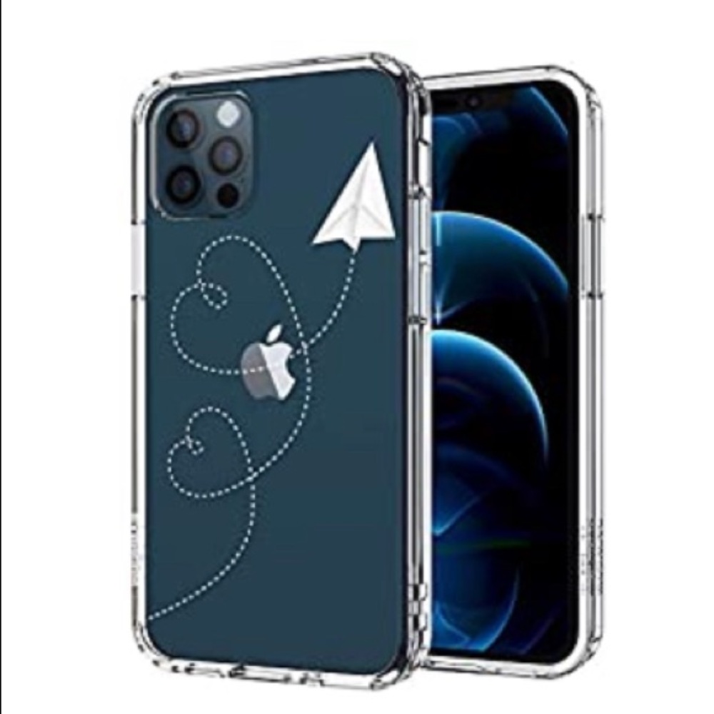 NEW Paper Airplane with Heart Contrail iPhone 12 Pro Case